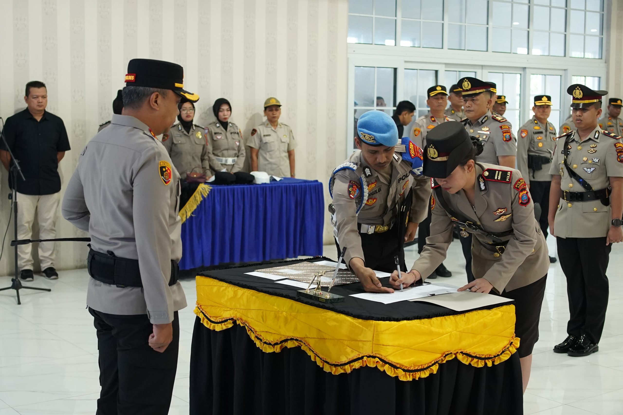 SERTIJAB PJU POLRES ASAHAN DAN PENYERAHAN JABATAN KAPOLSEK KOTA KISARAN